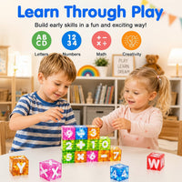 Thumbnail for LearnCube – Edukacyjne i interaktywne – magnetyczne kostki z literami i cyframi