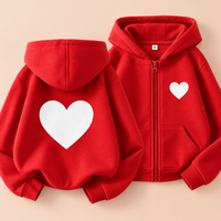 Thumbnail for LittleLove – Delikatna i urocza – dziecięca bluza z kapturem z nadrukiem serduszek