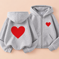 Thumbnail for LittleLove – Delikatna i urocza – dziecięca bluza z kapturem z nadrukiem serduszek