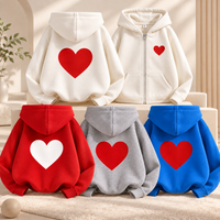 Thumbnail for LittleLove – Delikatna i urocza – dziecięca bluza z kapturem z nadrukiem serduszek