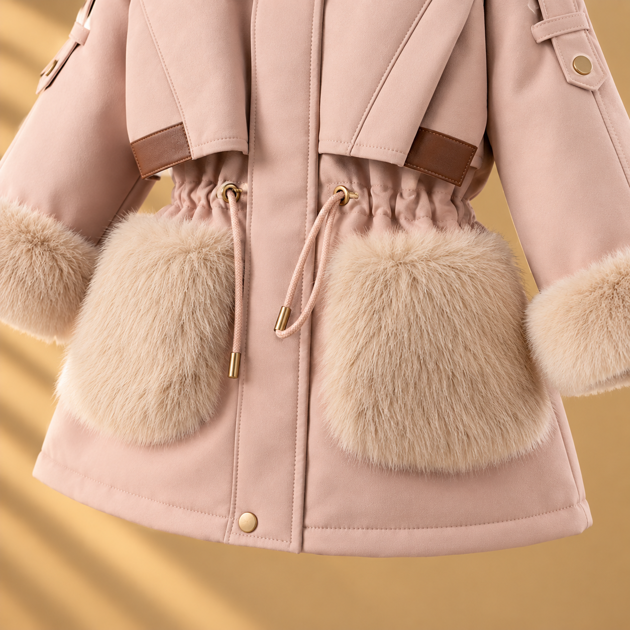 CozyParka – Ciepła i miękka – zimowa kurtka dla dziewczynek z pluszowym kołnierzem