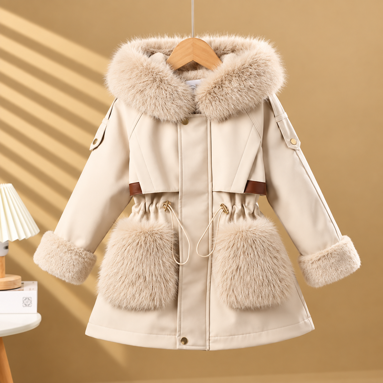 CozyParka – Ciepła i miękka – zimowa kurtka dla dziewczynek z pluszowym kołnierzem