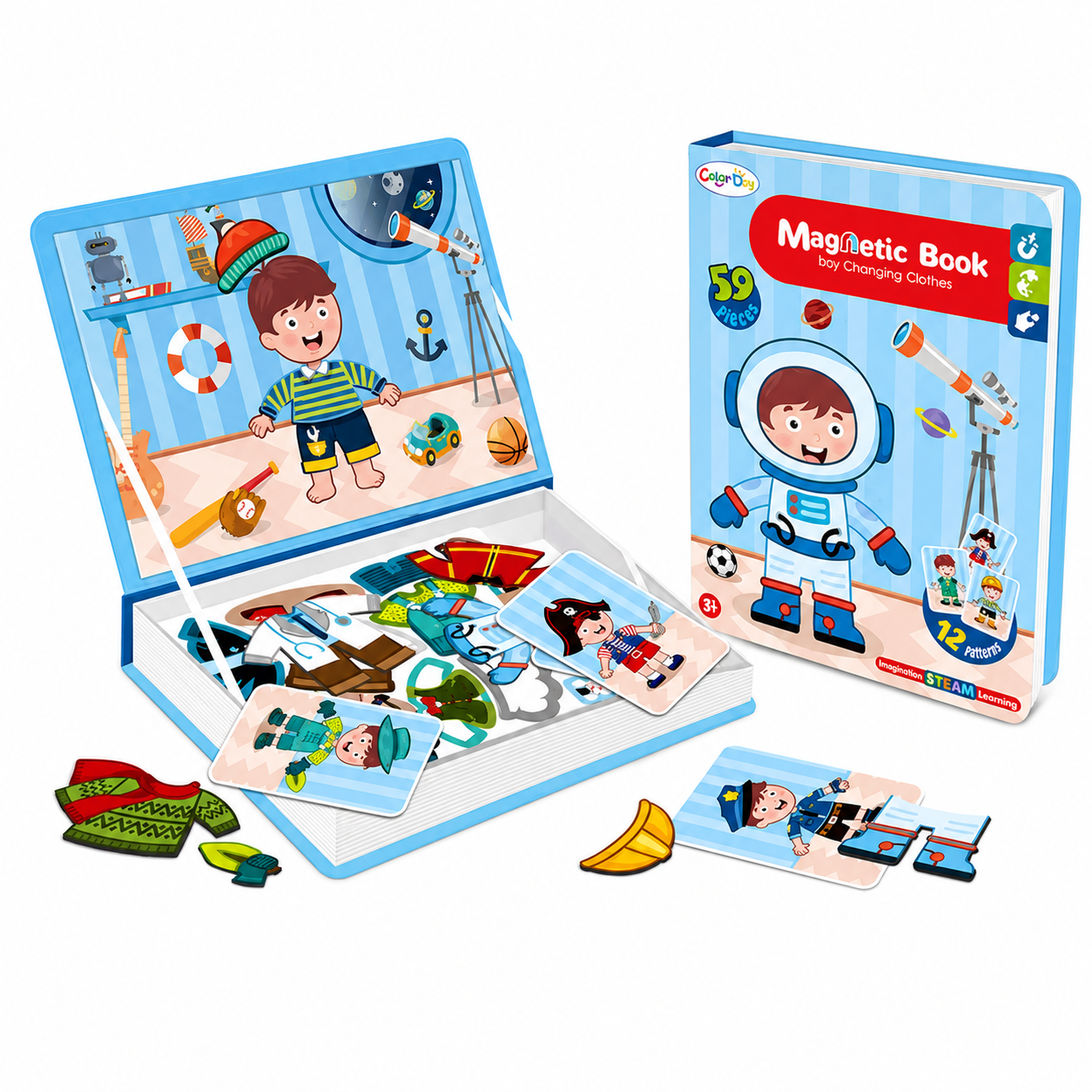 MagniPlay – Edukacyjne i kreatywne – magnetyczna książeczka z łamigłówkami
