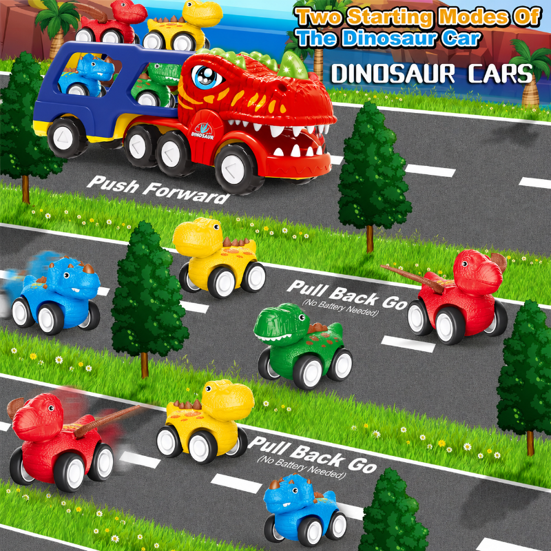 DinoDrive – Kreatywny i pełen przygód – zestaw do zabawy „Ciężarówka 5 w 1”