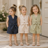 LittleLady – Elegancja i trendy – Kombinezon z wiązaniem w talii