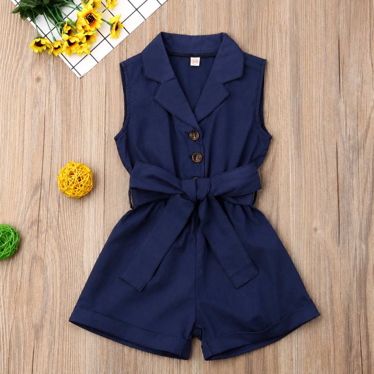 LittleLady – Elegancja i trendy – Kombinezon z wiązaniem w talii