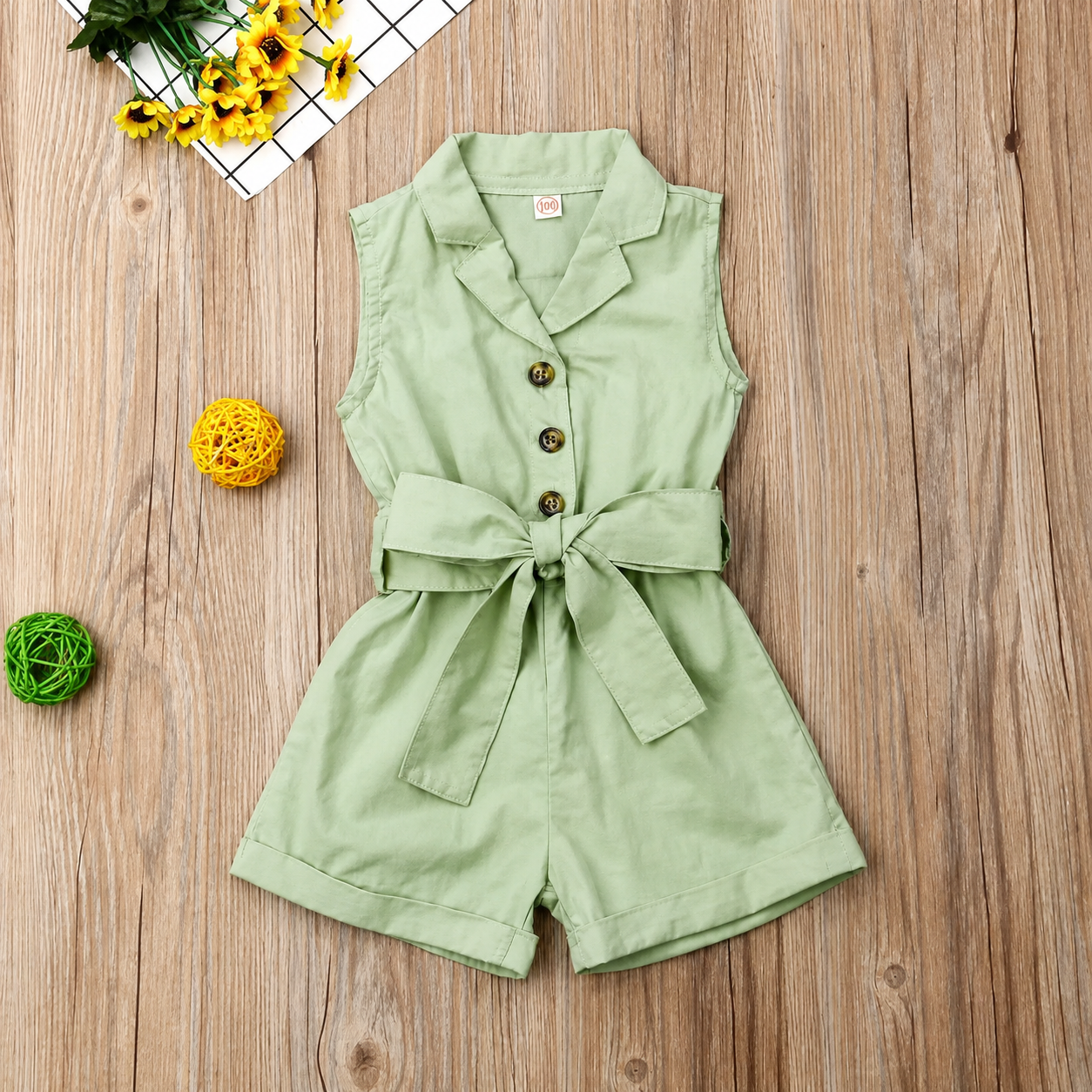LittleLady – Elegancja i trendy – Kombinezon z wiązaniem w talii