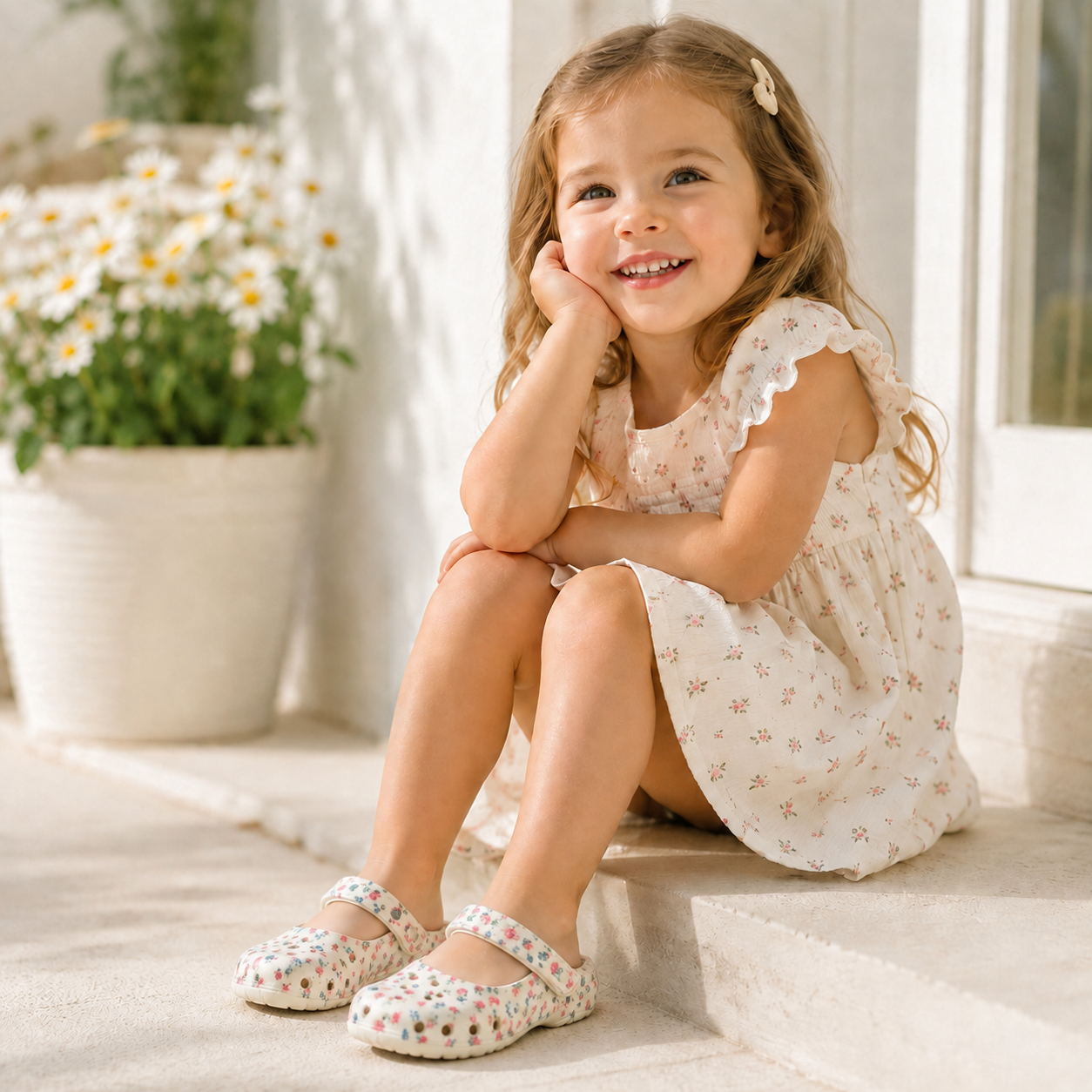 FlowerFeet – Eleganckie i wygodne – sandały w kwiaty