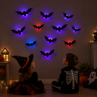 Thumbnail for SpookyGlow – Przerażająca i klimatyczna – dekoracja ścienna LED z motywem nietoperza na Halloween