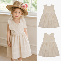Thumbnail for Sleeveless Dress – Elegancka i wygodna – sukienka z koronkowym kołnierzem