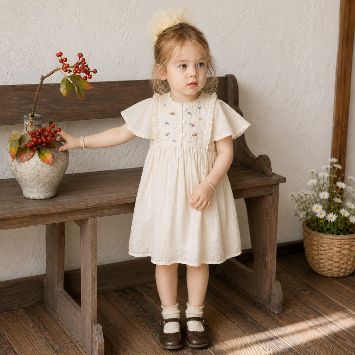 Sleeveless Dress – Elegancka i wygodna – sukienka z koronkowym kołnierzem