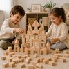 BlockyFun – Kreatywne i edukacyjne – zestaw 100 drewnianych klocków