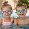 AquaVision – Regulowana ochrona przed kondensacją i promieniowaniem UV – silikonowe okulary pływackie z zatyczkami do uszu