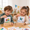 BrainyKids – Logiczne i zabawne – drewniana gra edukacyjna z kartami