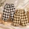 RetroBloom – Wygodne i zabawne – spodnie dziecięce w wzór argyle