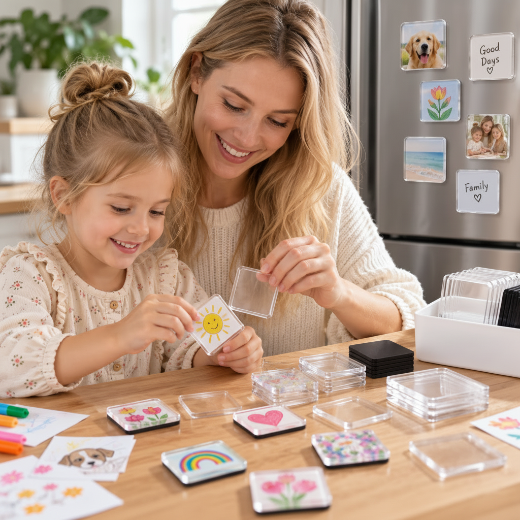 FridgeArt – Kreatywne i osobiste – zestaw akrylowych magnesów do lodówki do samodzielnego wykonania