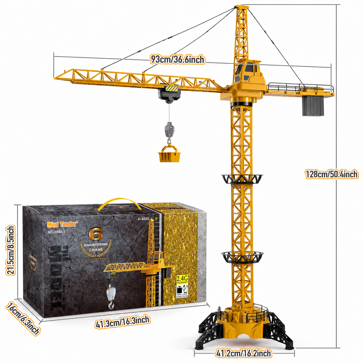 CranePro – Interaktywna i realistyczna – zabawka: żuraw wieżowy na pilota