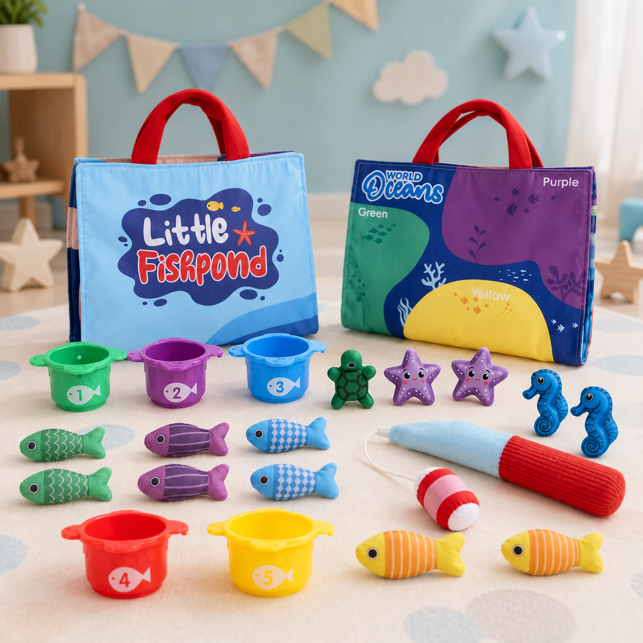 LittleFisher – Edukacyjna i interaktywna – gra rybna Montessori