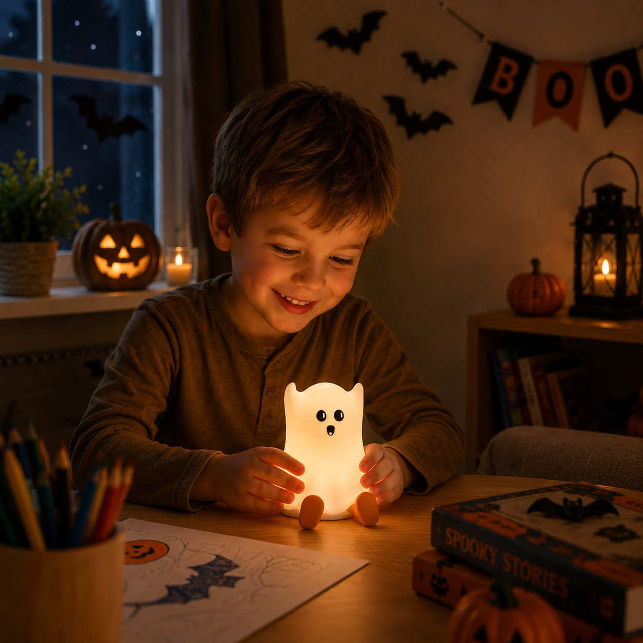 SpookyLamp – Urocza i nastrojowa – lampka nocna na Halloween