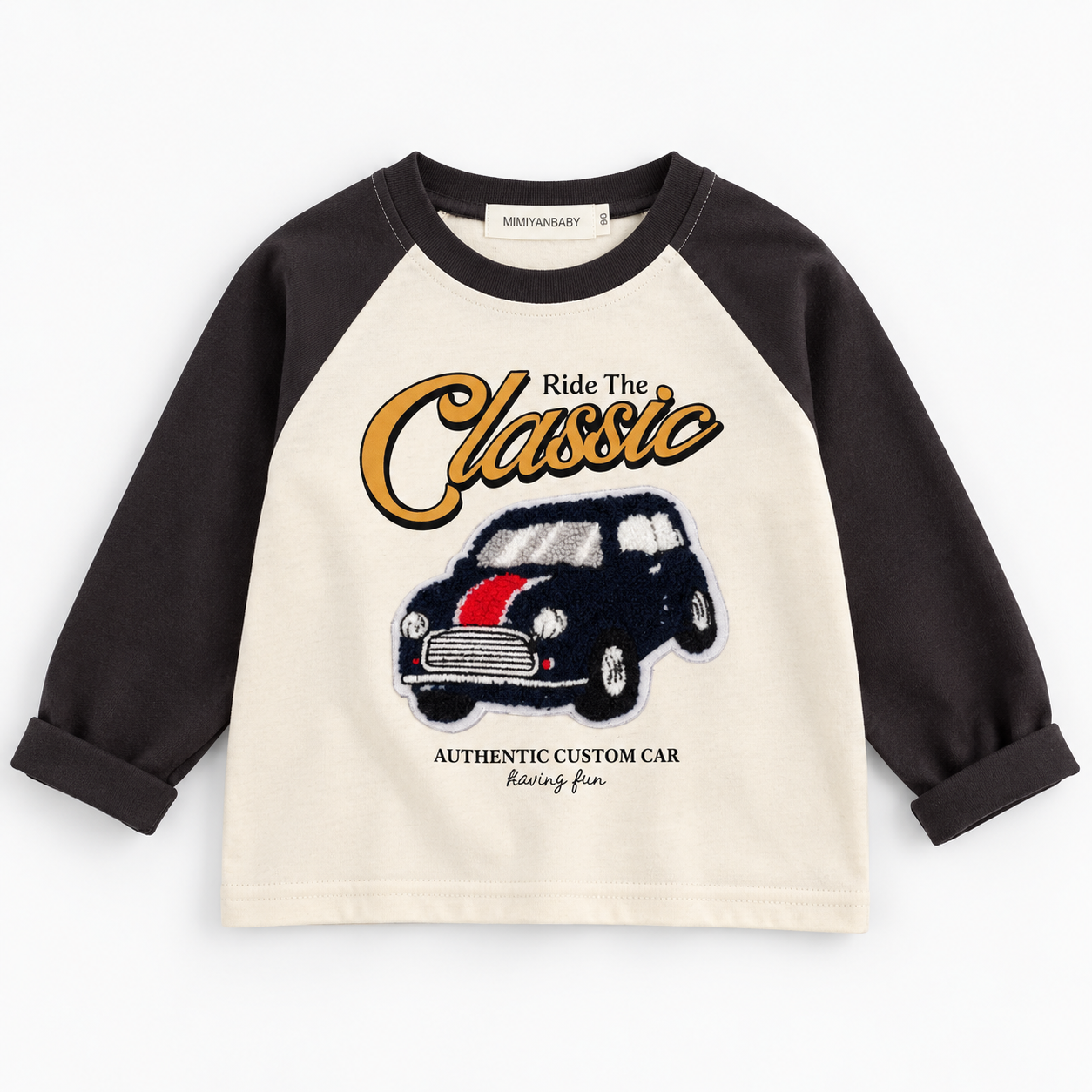LittleRetro – Stylowe i modne – dziecięca koszulka z długim rękawem i nadrukiem graficznym