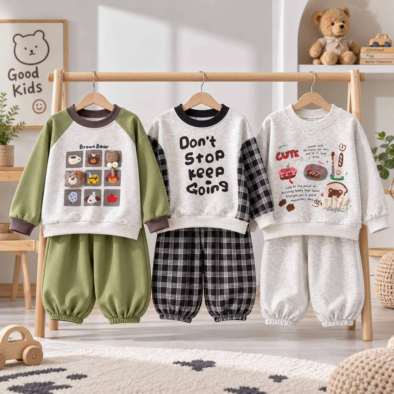 MiniBuddy – Miękki i praktyczny – zestaw dziecięcych swetrów z długimi rękawami