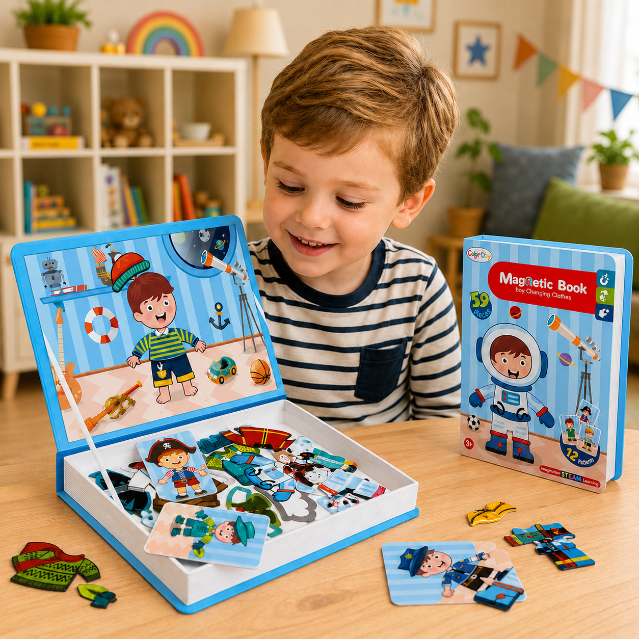 MagniPlay – Edukacyjne i kreatywne – magnetyczna książeczka z łamigłówkami
