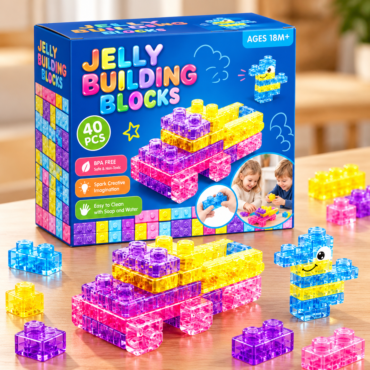 JellyBuild – Miękkie i kreatywne – elastyczne klocki Jelly