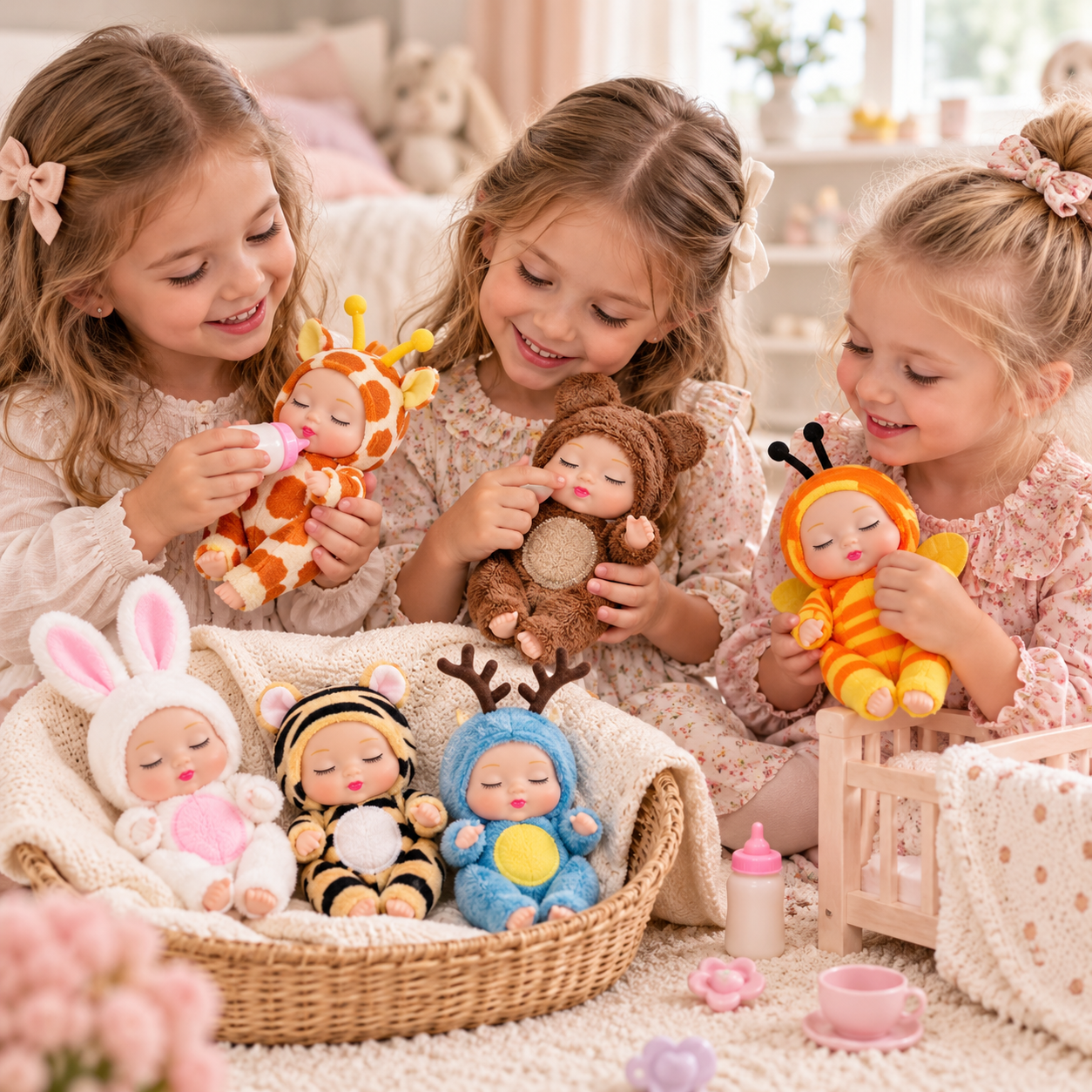 LittleDolly – Urocze i przytulne – laleczka w wesołym kostiumie zwierzęcym