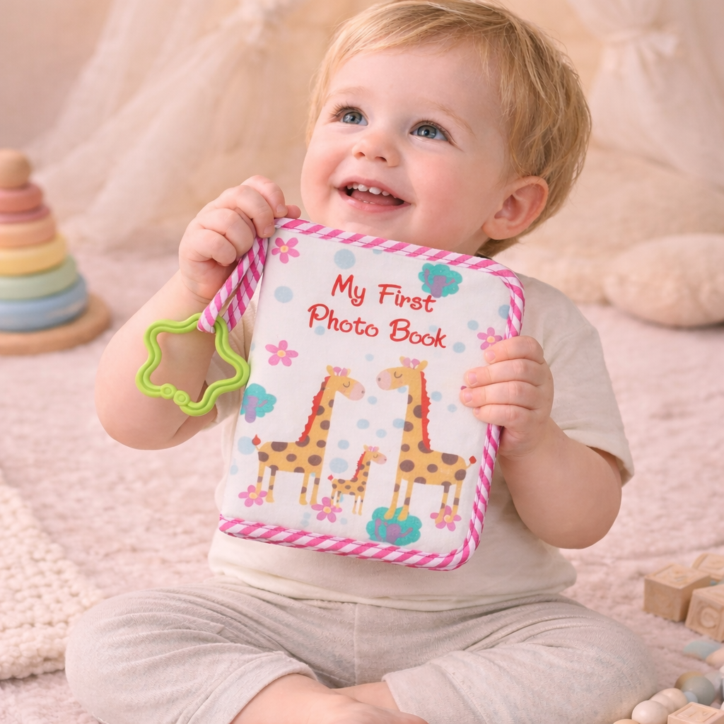 Baby Photo Album – Delikatność i wspomnienia – album fotograficzny z tkaniny