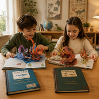 Thumbnail for JurassicKids – Ekscytująca i edukacyjna – encyklopedia dinozaurów 3D w formie książki z wyskakującymi ilustracjami
