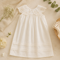Thumbnail for Sleeveless Dress – Elegancka i wygodna – sukienka z koronkowym kołnierzem