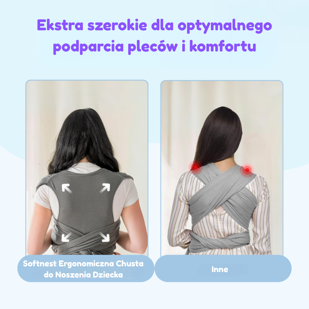 SoftNest - Wygodny, oddychający i bezpieczny – ergonomiczny chusta do noszenia dzieci