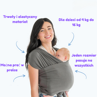 Thumbnail for SoftNest - Wygodny, oddychający i bezpieczny – ergonomiczny chusta do noszenia dzieci