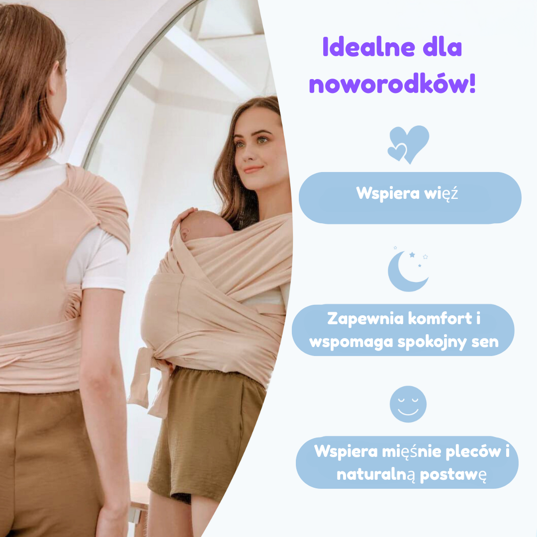 SoftNest - Wygodny, oddychający i bezpieczny – ergonomiczny chusta do noszenia dzieci