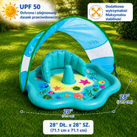Thumbnail for SplashPlay – Bezpieczne i przyjemne – basenik dla niemowląt z parasolem przeciwsłonecznym