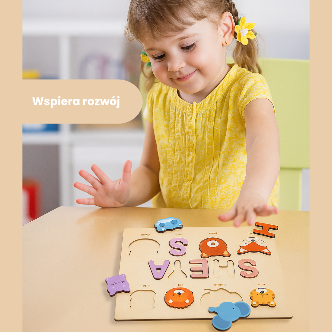 Woods™ - Tabliczka z imieniem - Drewniane literki