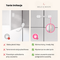 Thumbnail for Milo & Moon – Niewidoczne zabezpieczenia – zabezpieczenia do szafek i szuflad dla dzieci (8 sztuk)