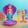 AquaWhirl – Magiczna zabawa w pływanie - syrenka w muszli