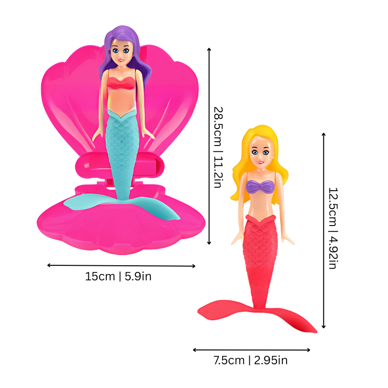 AquaWhirl – Magiczna zabawa w pływanie - syrenka w muszli