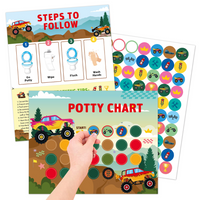 Thumbnail for Potty Training – Zabawna i motywująca - karta do nauki korzystania z nocnika z naklejkami