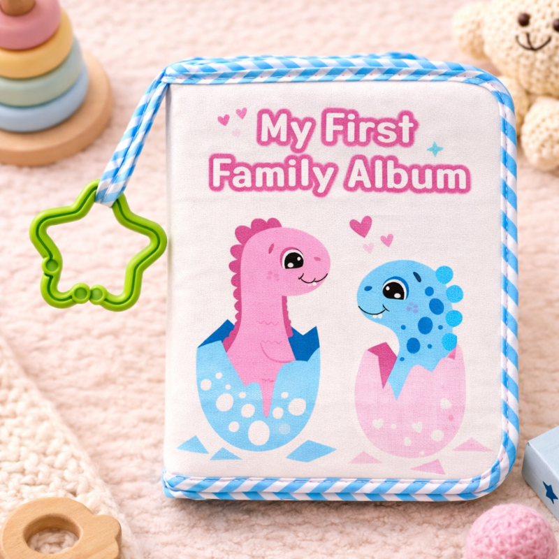 Baby Photo Album – Delikatność i wspomnienia – album fotograficzny z tkaniny