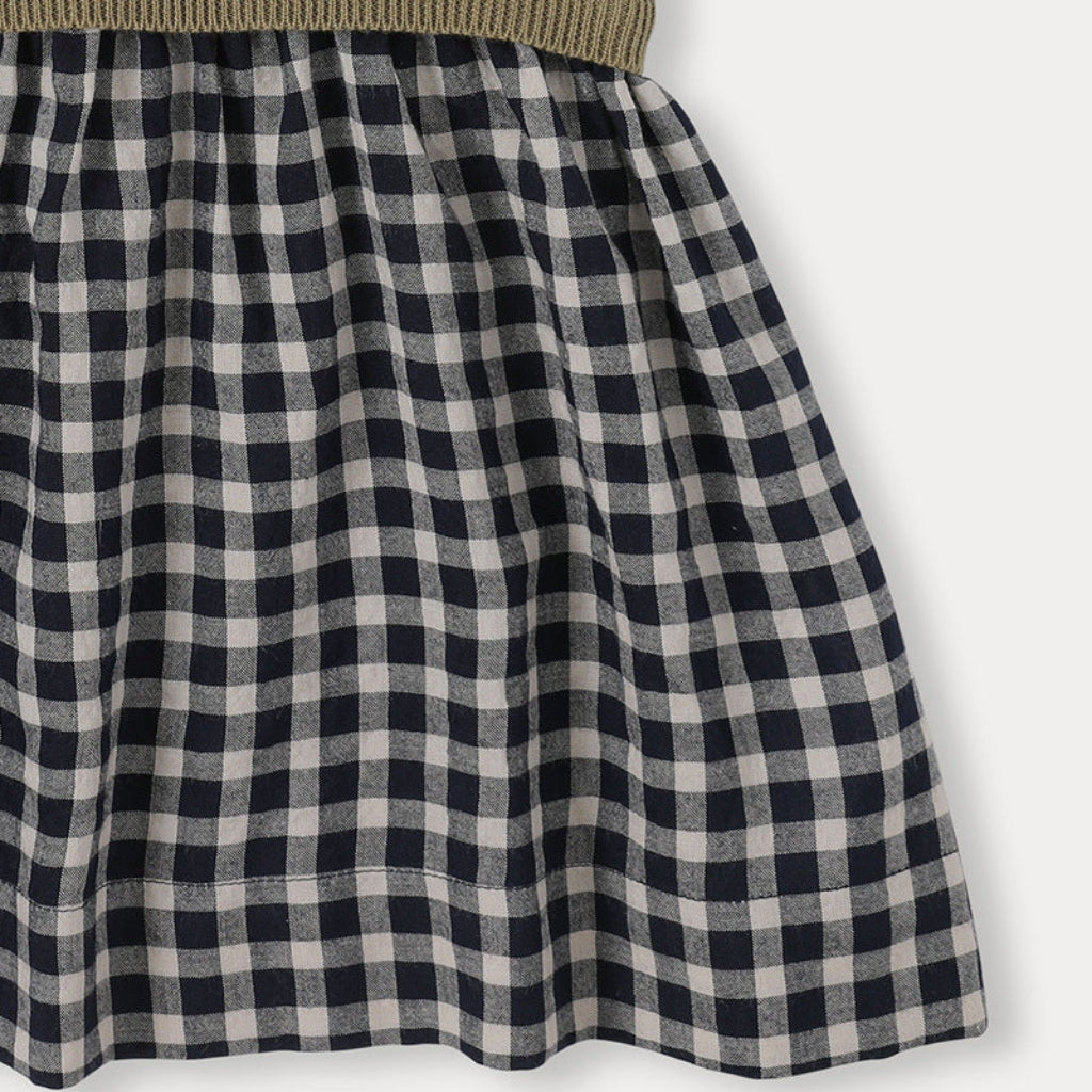 Plaid Patchwork Dress – Modna i zwiewna – sukienka w kratkę