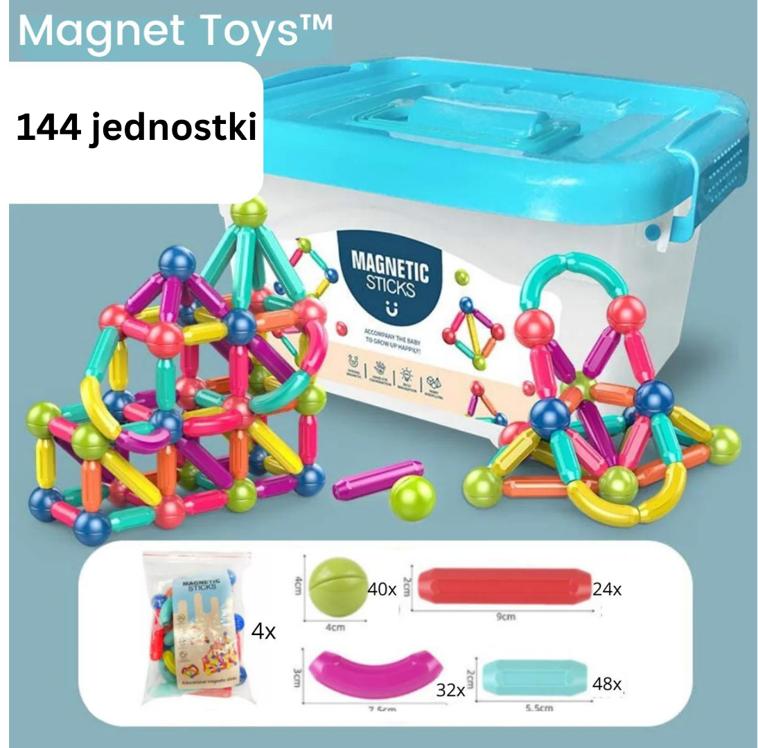 Magnet Toys™ - Pałeczki magnetyczne - Rozwijanie kreatywności