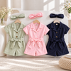 LittleLady – Elegancja i trendy – Kombinezon z wiązaniem w talii