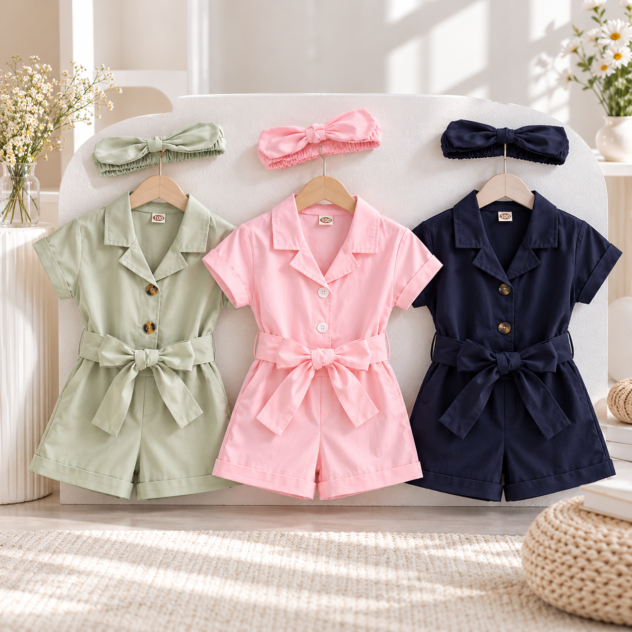 LittleLady – Elegancja i trendy – Kombinezon z wiązaniem w talii