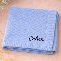 Thumbnail for Personalized Baby Blanket – Miękki i wyjątkowy – bawełniany koc z indywidualnym haftem