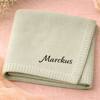 Thumbnail for Personalized Baby Blanket – Miękki i wyjątkowy – bawełniany koc z indywidualnym haftem