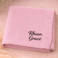 Thumbnail for Personalized Baby Blanket – Miękki i wyjątkowy – bawełniany koc z indywidualnym haftem