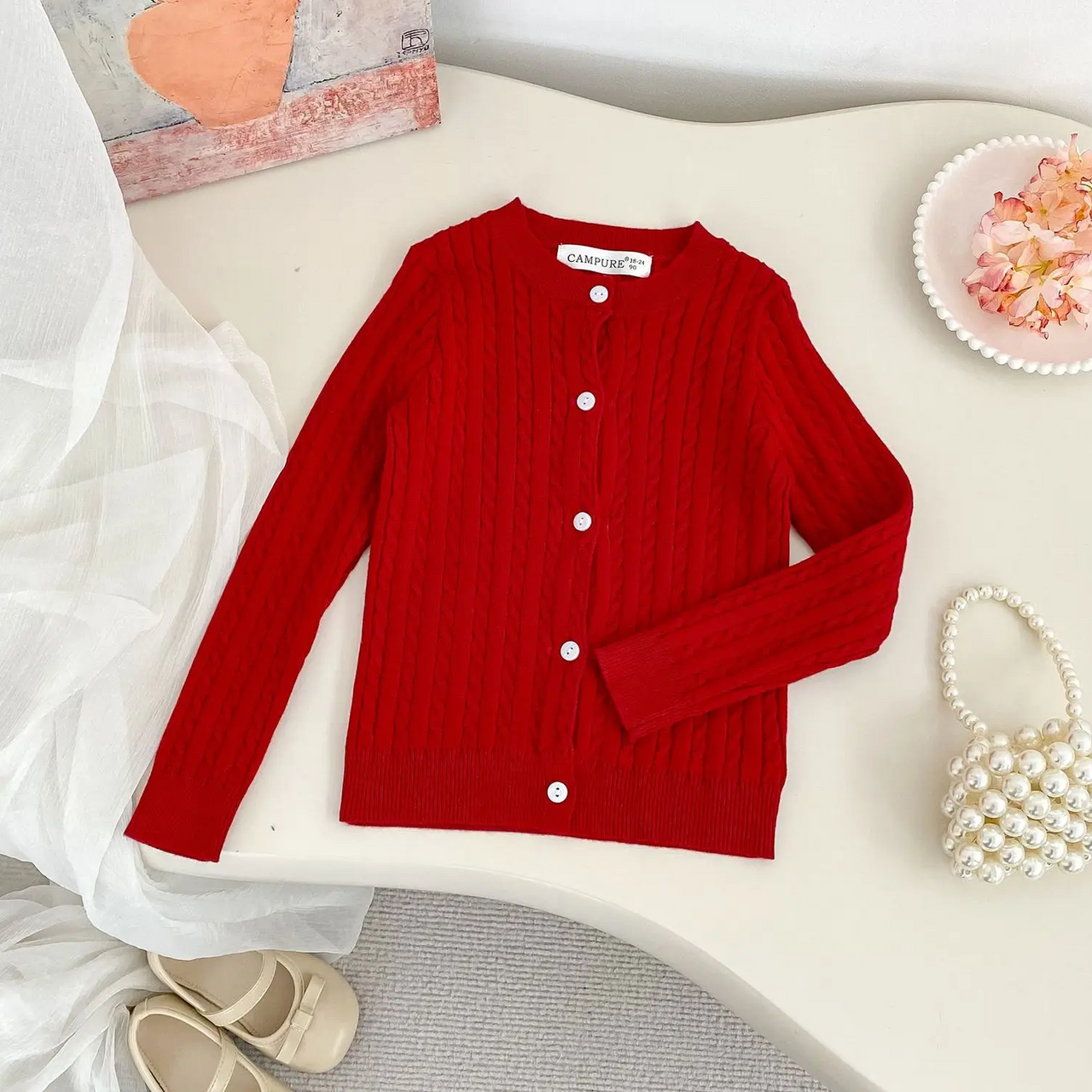 CozyBelle – Elegancka i ciepła – dzianinowa kamizelka z guzikami