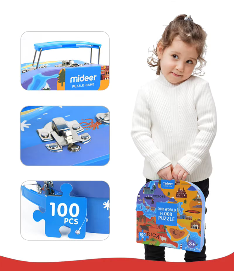 GeoMap – Edukacyjne i zabawne – puzzle podłogowe z mapą świata